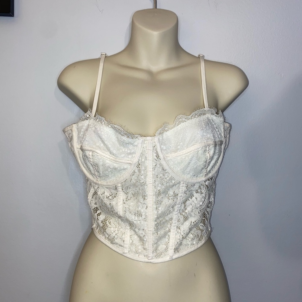 Altar'd State Corset Lace Bra with Sweetheart Neckline